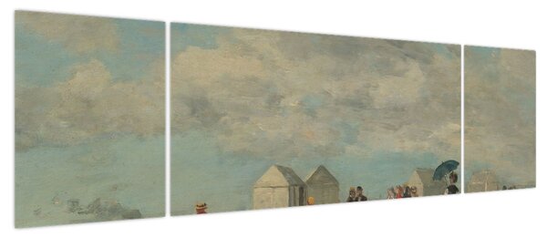 Obraz - Eugène Boudin, Beach Scene, reprodukcje (170x50 cm)