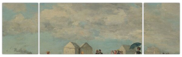 Obraz - Eugène Boudin, Beach Scene, reprodukcje (170x50 cm)