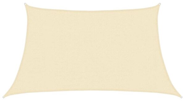 Żagiel przeciwsłoneczny, 160 g/m², kremowy, 3/4x2 m, hdpe
