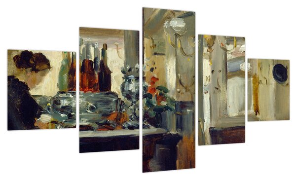 Obraz - Style of Edouard Manet, Bon Bock Cafe, reprodukcje (125x70 cm)