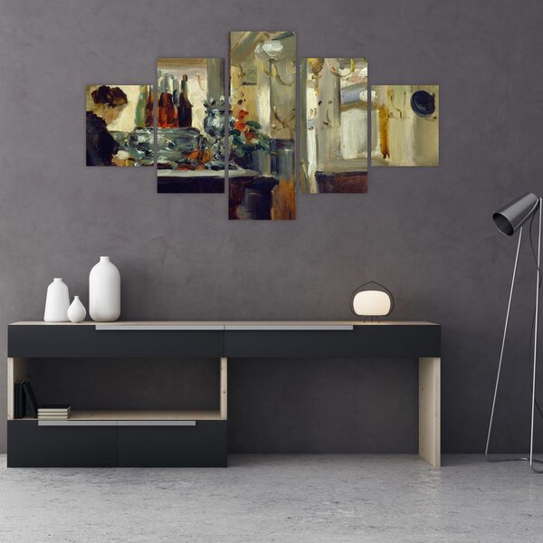 Obraz - Style of Edouard Manet, Bon Bock Cafe, reprodukcje (125x70 cm)