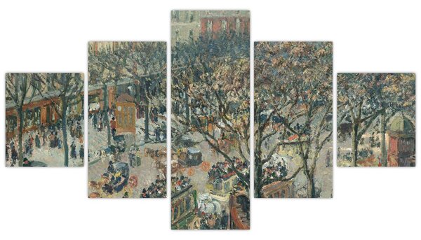 Obraz - Camille Pissarro, Boulevard des Italiens, Morning, Sunlight, reprodukcje (125x70 cm)