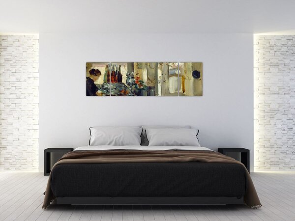 Obraz - Style of Edouard Manet, Bon Bock Cafe, reprodukcje (170x50 cm)