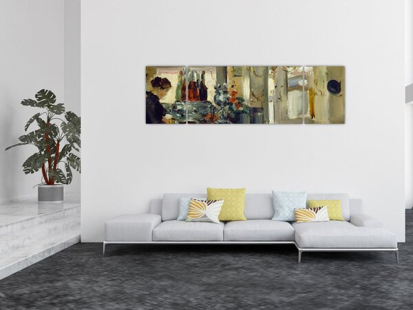 Obraz - Style of Edouard Manet, Bon Bock Cafe, reprodukcje (170x50 cm)