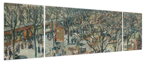 Obraz - Camille Pissarro, Boulevard des Italiens, Morning, Sunlight, reprodukcje (170x50 cm)