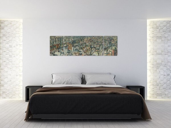 Obraz - Camille Pissarro, Boulevard des Italiens, Morning, Sunlight, reprodukcje (170x50 cm)