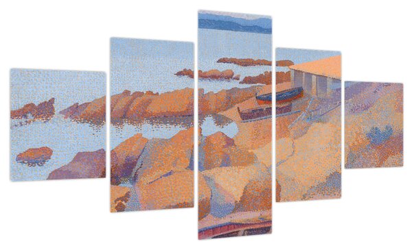 Obraz - Henri Edmond Cross, Calanque des Antibois, reprodukcje (125x70 cm)