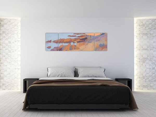 Obraz - Henri Edmond Cross, Calanque des Antibois, reprodukcje (170x50 cm)