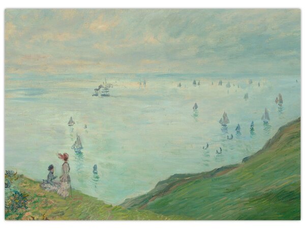 Obraz - Henri Fantin-Latour, Cliffs at Pourville, reprodukcje (70x50 cm)