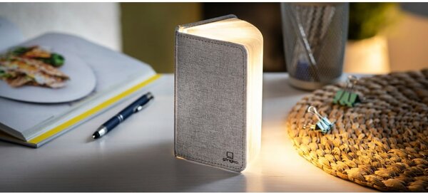 Szara dekoracja świetlna na USB Booklight – Gingko