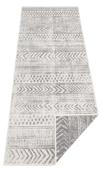 Szaro-kremowy chodnik odpowiedni na zewnątrz NORTHRUGS Biri, 80x250 cm