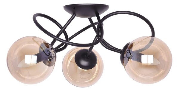 Sufitowa lampa z bursztynowymi kloszami L1-W46