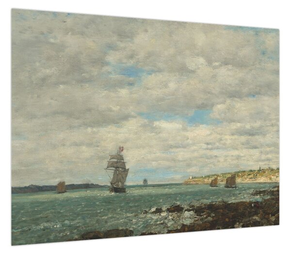 Obraz - Eugène Boudin, Coast of Brittany, reprodukcje (70x50 cm)