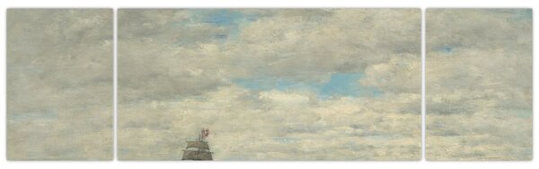 Obraz - Eugène Boudin, Coast of Brittany, reprodukcje (170x50 cm)