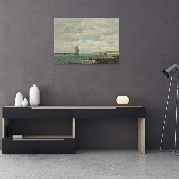 Obraz - Eugène Boudin, Coast of Brittany, reprodukcje (70x50 cm)