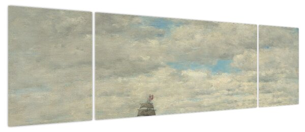 Obraz - Eugène Boudin, Coast of Brittany, reprodukcje (170x50 cm)