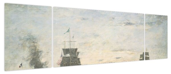 Obraz - Eugène Boudin, Entrance to the Harbor, Le Havre, reprodukcje (170x50 cm)