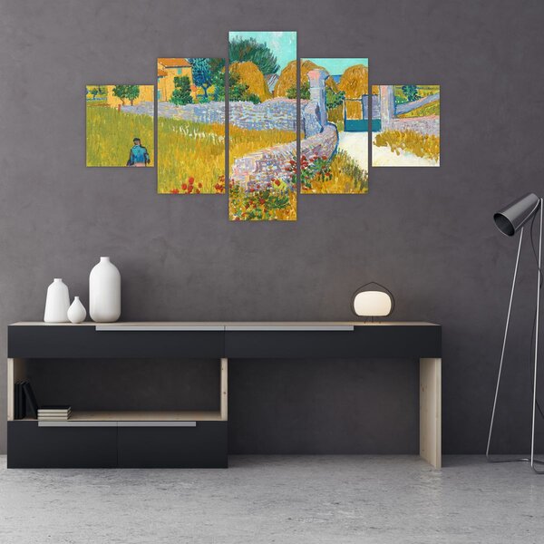 Obraz - Vincent van Gogh, Farmhouse in Provence, reprodukcje (125x70 cm)