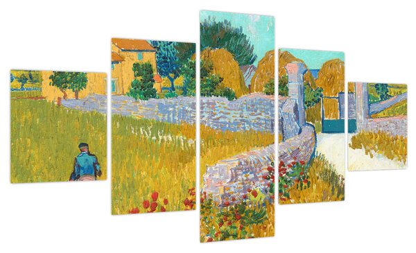 Obraz - Vincent van Gogh, Farmhouse in Provence, reprodukcje (125x70 cm)
