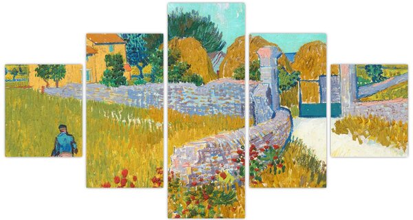 Obraz - Vincent van Gogh, Farmhouse in Provence, reprodukcje (125x70 cm)