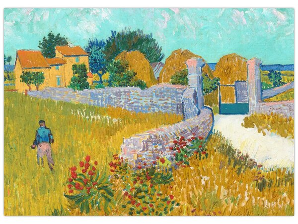 Obraz - Vincent van Gogh, Farmhouse in Provence, reprodukcje (70x50 cm)