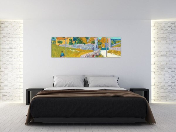 Obraz - Vincent van Gogh, Farmhouse in Provence, reprodukcje (170x50 cm)