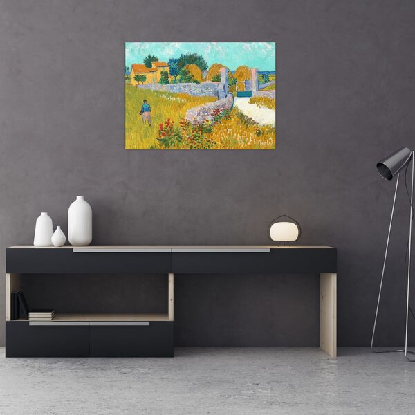 Obraz - Vincent van Gogh, Farmhouse in Provence, reprodukcje (70x50 cm)