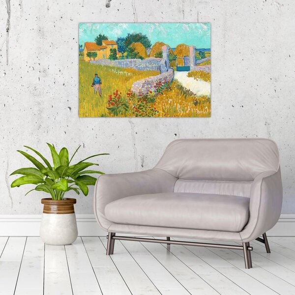 Obraz - Vincent van Gogh, Farmhouse in Provence, reprodukcje (70x50 cm)