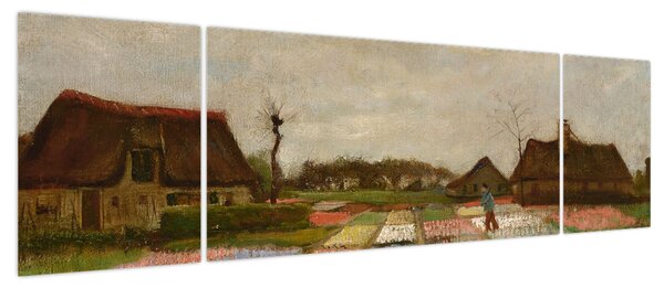 Obraz - Vincent van Gogh, Flower Beds in Holland, reprodukcje (170x50 cm)