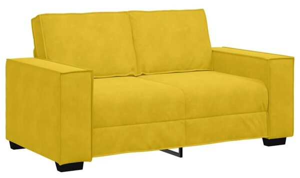 Sofa 2-osobowa, Å¼Ã³Åta, 160x78x84 cm, tapicerowana aksamitem