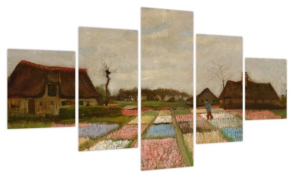 Obraz - Vincent van Gogh, Flower Beds in Holland, reprodukcje (125x70 cm)
