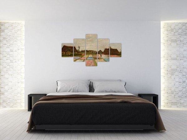 Obraz - Vincent van Gogh, Flower Beds in Holland, reprodukcje (125x70 cm)