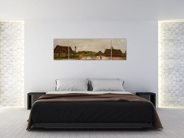Obraz - Vincent van Gogh, Flower Beds in Holland, reprodukcje (170x50 cm)