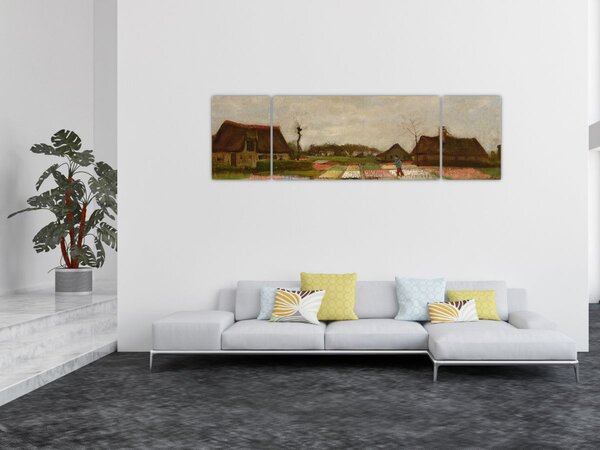 Obraz - Vincent van Gogh, Flower Beds in Holland, reprodukcje (170x50 cm)