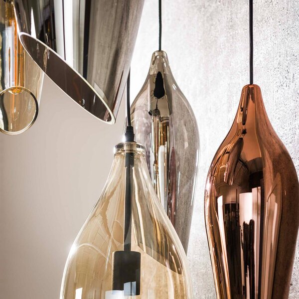 ZIJLSTRA Lampa wisząca szklana Mixture, możliwość ściemniania, multikolor, salon / jadalnia, szkło, nowoczesny
