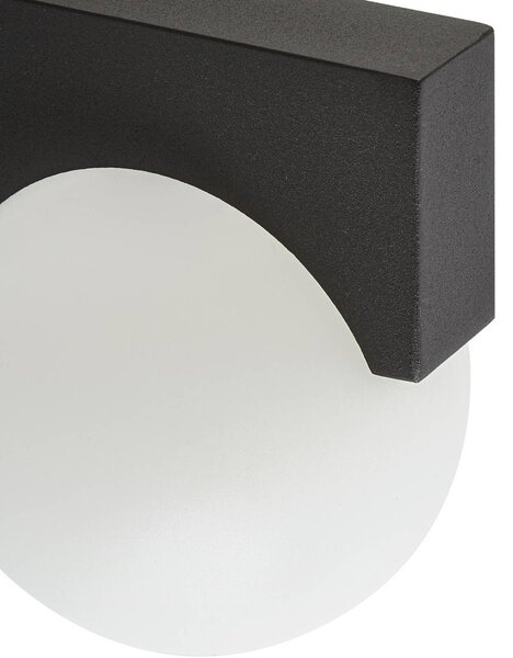Kinkiet zewnętrzny LED Vijon Lucande, czarny, aluminium, nowoczesny