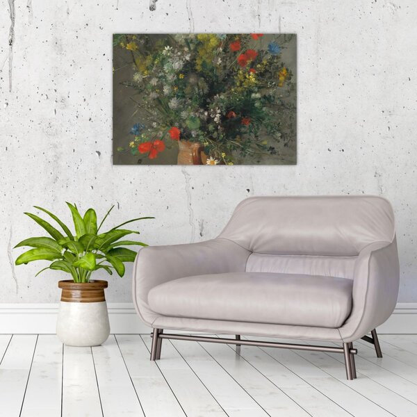 Obraz - Auguste Renoir, Flowers in a Vase, reprodukcje (70x50 cm)