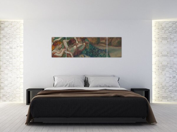 Obraz - Edgar Degas, Four Dancers, reprodukcje (170x50 cm)