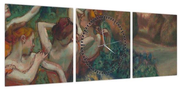 Obraz - Edgar Degas, Four Dancers, reprodukcje (z zegarem) (90x30 cm)