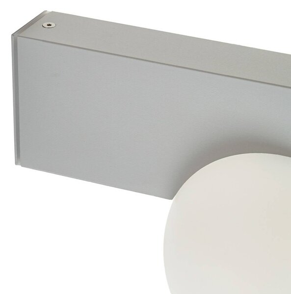 Kinkiet zewnętrzny LED Vijon Lucande, aluminiowy / szary / cynkowy, aluminium, nowoczesny