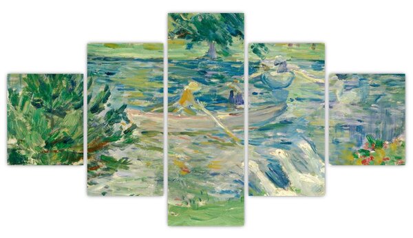 Obraz - Berthe Morisot, Girl in a Boat with Geese, reprodukcje (125x70 cm)