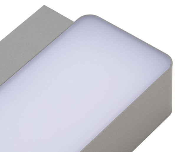 Lampa zewnętrzna z czujnikiem ruchu Fando Lindby, aluminiowy / szary / cynkowy, aluminium