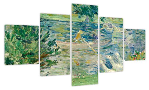 Obraz - Berthe Morisot, Girl in a Boat with Geese, reprodukcje (125x70 cm)