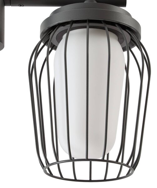 Lampa zewnętrzna Lucande Chandan, wysokość 215 cm, kolor antracytowy, 2-punktowa Chandan, aluminiowy / szary / cynkowy, metal, nowoczesny