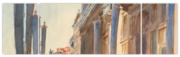 Obraz - John Singer Sargent, Gondola Moorings on the Grand Canal, reprodukcje (170x50 cm)