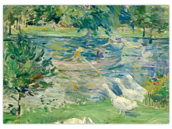Obraz - Berthe Morisot, Girl in a Boat with Geese, reprodukcje (70x50 cm)