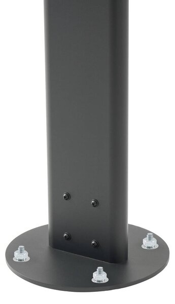 Lampa zewnętrzna LED Lucande Velira, czarna, 220 cm, 3-punktowa Velira, czarny, metal, nowoczesny