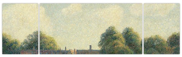 Obraz - Camille Pissarro, Hampton Court Green, reprodukcje (170x50 cm)
