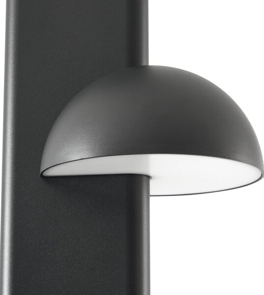Lampa zewnętrzna LED Lucande Velira, czarna, 220 cm, 3-punktowa Velira, czarny, metal, nowoczesny