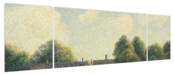 Obraz - Camille Pissarro, Hampton Court Green, reprodukcje (170x50 cm)